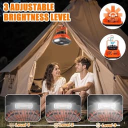 Solvix tafel ventilator geluidloos - Campingventilator met Licht - Hoogwaardig ABS - 4-traps Instelbaar - Draagbaar met Draaihaak - Voor Binnen en Buiten — thumbnail 2