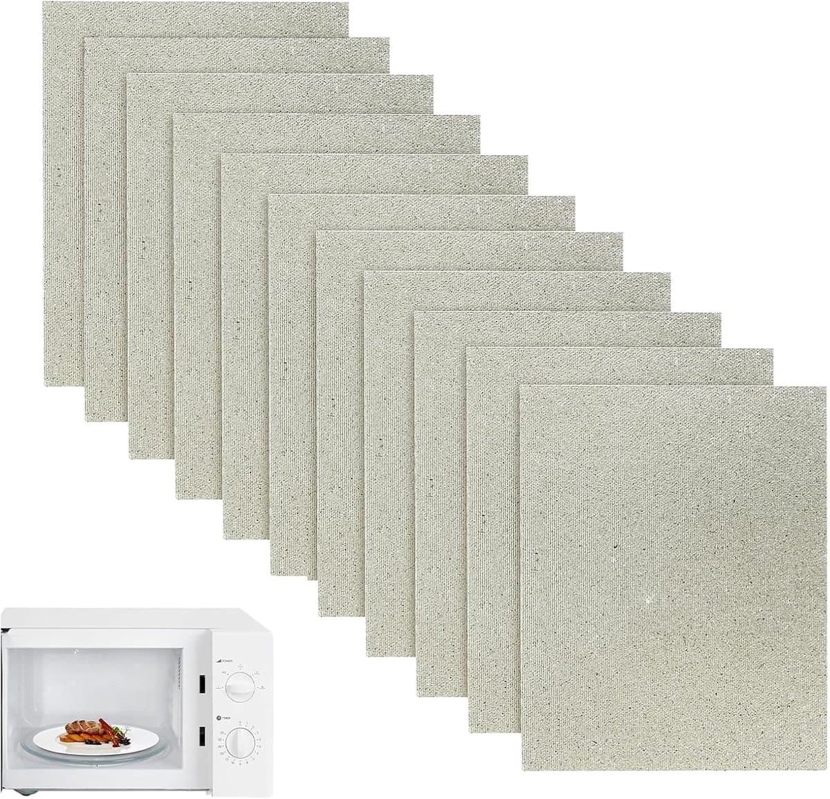 SnelShoppen - Pack van 11 Universele Mica Platen 15 x 12 cm - Hoge Kwaliteit Microwaves Mica Platen voor Magnetron en Magnetron Oven — afbeelding 1