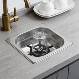 Automatische Bekerwasser - Kraan Spoeler - Snel Beker Reinigen - Inbouw Ontwerp - 19 x 18 x 13 cm - Zilver — thumbnail 3