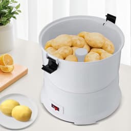Aardappelschilmachine - Automatische schiller - Snel groenten schillen - 85W koperen motor - 0.8 kg capaciteit - Wit — thumbnail 3