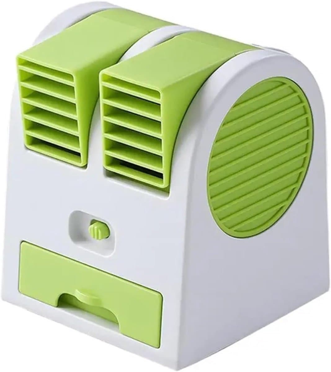 Stille mini-bureauventilator, oplaadbaar via USB, draagbaar ontwerp, geschikt voor dagelijks gebruik in studentenkamers, kantoren en woningen - milieuvriendelijk — afbeelding 1