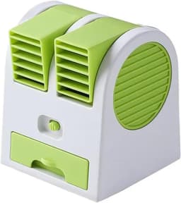 Stille mini-bureauventilator, oplaadbaar via USB, draagbaar ontwerp, geschikt voor dagelijks gebruik in studentenkamers, kantoren en woningen - milieuvriendelijk — thumbnail 1
