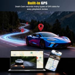 SnelShoppen - 4K Dual Dashcam Voor Auto - Voor- en Achtercamera - GPS, Nachtzicht, 150° Hoek, G-Sensor, 24/7 Parkeermodus - Hoogwaardige Beveiliging — thumbnail 3