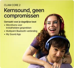 Fresh 'n Rebel Clam Core 2 - Draadloze Bluetooth Koptelefoon met Microfoon - 70 uur Speeltijd - Rijk en helder geluid - Verbind 2 apparaten tegelijk - Personal Sound App - Bekabeld luisteren via USB-C (Ice Grey) — thumbnail 3