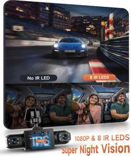 SnelShoppen - 360° Dashcam voor Auto met 4 Camera's - 1080p Voor en 480p Achter, Links en Rechts - Volledige Beveiliging - Ingebouwde Microfoon en Nac — thumbnail 3