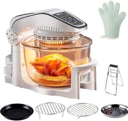 Halogeen Airfryer - Heteluchtfriteuse Oven - Gezond Koken - 10 Slimme Presets - 10 Liter - Wit — thumbnail 1
