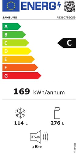 Samsung RB38C7B6CS9 Vrijstaand C Roestvrijstaal — thumbnail 2