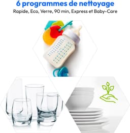MEDION mini-vaatwasser DWT20 (tafelmodel vaatwasser, vaatwasser, 2 couverts, werkt met/zonder wateraansluiting, 6 reinigingsprogramma's, babyflessen, vooraf ingestelde starttijd, vrijstaand) — thumbnail 3