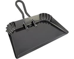 Extra Grote Industriële Metalen Stofpan 17" - Duurzaam Gepoedercoat Staal - Ideaal voor Grote Schoonmaak - Comfortabel Rubberen Grip Handvat