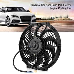 Universele Slim Line Gebogen Radiator Ventilator 12V 80W - 30,5 cm - 10 Bladen - Inclusief Montagekit — thumbnail 3