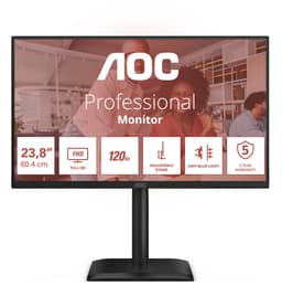 AOC E4 24E4CV computer monitor 60,5 cm (23.8") 1920 x 1080 Pixels Full HD LED Zwart — thumbnail 1