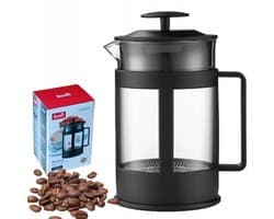 Glazen Cafetière 1000ml met Filter voor Koffie, Thee & Kruiden