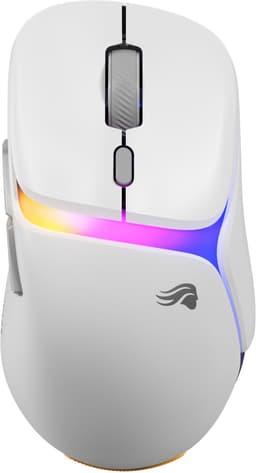 Glorious Gaming - draadloze gamingmuis Model D3 - Uitwisselbaar InfinitePlay-batterijsysteem, 8k polling, 130M click optische schakelaars, licht gewicht van 69 g, 30K DPI optische sensor, RGB - Wit — thumbnail 1