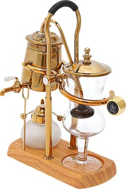 Gouden Retro Koffiezetapparaat - Koffiemachines - Met Kraan, Maatbeker & Lepel - Elegant Design voor Keuken & Koffiewinkel — thumbnail 1