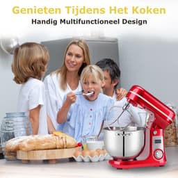 Keukenmixer - Keukenmachine - Keukenmixer met Mengkom - Keukenmixers - Deegmachine - Kneedmachine - Zwart — thumbnail 5
