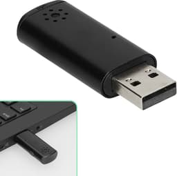 kwmobile USB microfoon voor laptop en desktop pc - Mini microfoon met helder geluid - Plug & Play computer microfoon voor videobellen - In zwart — thumbnail 3