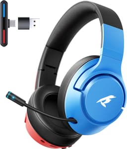 Kofire × CINPUSEN CG-01 - Draadloze Gaming Headset - Over ear koptelefoon - Met microfoon - PC/PS4/PS5/Nintendo Switch - Blauw rood — thumbnail 1