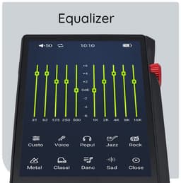 MP3 Speler HiFi met Bluetooth/Wifi - 64GB + 128GB SD Kaart - 3.5inch TFT - DSD256 Audio - C8 - Zwart — thumbnail 4