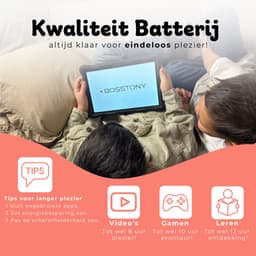 Bosstony Snelle Kids Tablet 10 inch - Ouderlijk Toezicht - 6000mAh Batterij - Android 13 - Incl Beschermpakket - Kindertablet vanaf 3 jaar — thumbnail 4