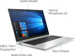 HP EliteBook 850 G7 DDR4-SDRAM Notebook 39,6 cm (15.6") 1920 x 1080 Pixels Intel® 10de generatie Core™ i5 8 GB 256 GB SSD Wi-Fi 6 (802.11ax) Windows 10 Pro Zilver — thumbnail 5