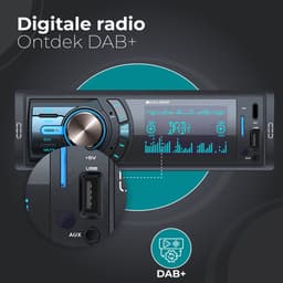 Caliber DAB Autoradio - Autoradio met Bluetooth - 1 din Autoradio - Handsfree bellen - USB Oplaadpoort - Multi Color Display - 4 x 75 Watt — thumbnail 2