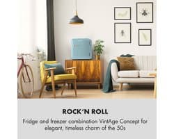 Klarstein Minibar minikoelkast voor kamers, 48 liter minikoelkast voor drankjes en cosmetica, kleine , kleine en stille koelkast, verstelbaar schap, kleine huidverzorgingskoelkast 0-10 °C - Mini Koelkast - 48L - Mini Fridge