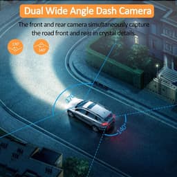 Dashcam - Dashcam voor Auto - SD-Kaart Inbegrepen - 1080P - Full HD - met Dubbele Lens - voor Auto's 170° Groothoek - Parkeermodus - Loop-Opnamemodus - Supernachtzicht - G-sensor - Zwart — thumbnail 3