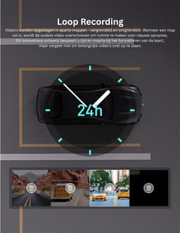 Dashcam voor Auto - Dual - Camerabewaking - Full HD - Zwart — thumbnail 3