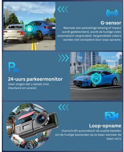 Dashcam voor Auto - Dual - Camerabewaking - Full HD - Zwart — thumbnail 3
