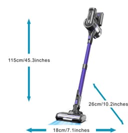Grenintol 6-in-1 Steelstofzuiger Draadloos – Steelstofzuiger – 60.000 Pa–2500 mAh Accu – Draadloze Stofzuiger - Accu tot 60 Minuten – Stofzuiger Zonder Zak 1,2 L Stofbak – Stofzuiger Draadloos met LED Licht – Voor Tapijten en Harde Vloer – Paars — thumbnail 2