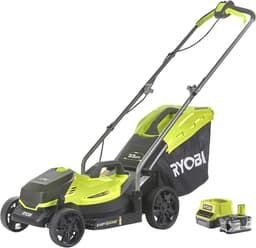 Accu Grasmaaier met Mulchfunctie en Inklapbare Handgreep - 33 cm Maaibreedte, 5-Voudige Hoogteverstelling en 35 l Grasopvangzak — thumbnail 1