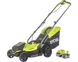 Accu Grasmaaier met Mulchfunctie en Inklapbare Handgreep - 33 cm Maaibreedte, 5-Voudige Hoogteverstelling en 35 l Grasopvangzak
