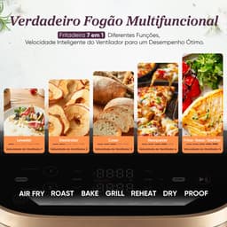 Cosori Turbo Tower Pro Smart Enkel 10,8 l Vrijstaand 2630 W Heteluchtfriteuse Zwart, Goud — thumbnail 3