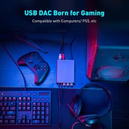 Fosi Audio K5 Pro DAC Amp Koptelefoonversterker - USB C/Coaxiaal/Optisch naar 3.5mm AUX/RCA-aansluiting - voor Gaming — thumbnail 4