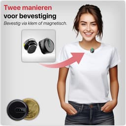 Professionele Draadloze Lavalier Microfoon - Ruisonderdrukking - Mute Knop - Dasspeld - Geschikt voor alle iPhone, Android, iPad & MacBook — thumbnail 2