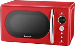 20 liter capaciteit Magnetron MW-20 vintage design 5 standen ontdooi timerfunctie 700 W digitaal rood — thumbnail 5