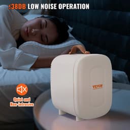 Trovado Minikoelkast - 4L/6 Blikjes - 2 in 1 kleine koelkast - Koel- en verwarmingsfunctie - Compacte drankkoelkast 9 V DC / 220 V AC voor kantoren en slaapkamer - Drinken - Cosmetica - Wit — thumbnail 3