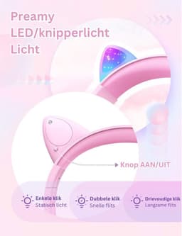 ApexArte® Koptelefoon Kinderen met Draad - Gaming Headset - Roze — thumbnail 2