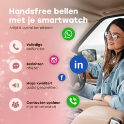 Bizoule Smartwatch Beso - Smartwatch Dames & Heren - Zilver - AMOLED Full HD Scherm - 40mm - Horloge met Belfunctie - Bloeddrukmeter - Stappenteller - Android en iOS — thumbnail 5
