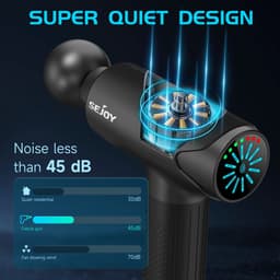 Massage Gun - Massage Pistool - Lichaamsmassage - 12 Snelheden - Lichtgewicht - Draagbaar - Led Touchscreen - 8 Opzetstukken - Zwart — thumbnail 5