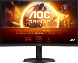AOC CQ27G4X - Curved QHD Gaming Monitor - 180hz - Verstelbaar - 27 inch — thumbnail 1