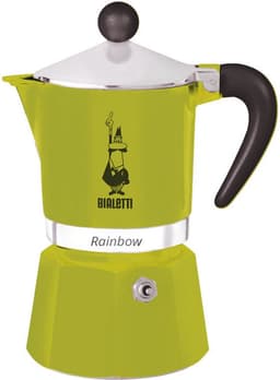 Bialetti Rainbow Percolator 1 Kops Groen – Espresso Maker – Aluminium – Italiaanse Koffiezetter – 60 ml — thumbnail 1