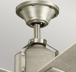 Plafondventilator met verlichting - Colerne - 52in / 132cm ventilator - geborsteld nikkel — thumbnail 1