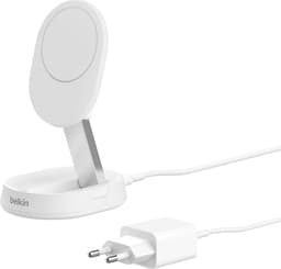 BELKIN Boost Charge Qi2 15W Magnetische Oplaadstand – Wit (met adapter) — thumbnail 3