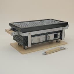 Samurai Grill - Rechthoekige Shichirin BBQ - Seizoenstunter - Tafelgrill - Hibachi - Japanse BBQ Grill - Keramische Yakitori Grill - Geschikt voor Binchotan Houtskool - 2 t/m 6 Personen - Grilloppervlakte 34 x 17,4 cm — thumbnail 2