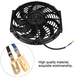 Universele Slim Line Gebogen Radiator Ventilator 12V 80W - 30,5 cm - 10 Bladen - Inclusief Montagekit — thumbnail 5