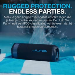 JLab Go Bluetooth Speaker Draadloos - Draagbare Muziekbox - 16 uur Batterijduur - 10 Watt - Bass Boost - IPX6 Waterproof - Multipairing - Instelbare Party Lights - App Equalizer - Zwart — thumbnail 2