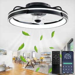 Dimbare Stille Plafondventilator met Licht en Afstandsbediening, 6 Snelheden en Omkeerbare Functie, Ideaal voor Woonkamer en Slaapkamer — thumbnail 4