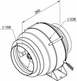 Ruck Etaline M kunststof buisventilator 820m3 Ø 160mm – EL 160L E2M 01 — thumbnail 4