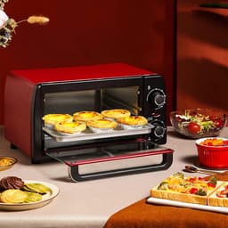 Mini Oven - Kleine Oven Elektrisch - Veelzijdig Koken - Energiebesparend - 12L - Zilver — thumbnail 4